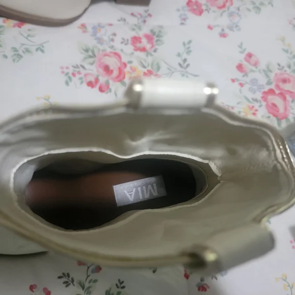 MIA Cream Embroidered Boots - Picture 2 of 4